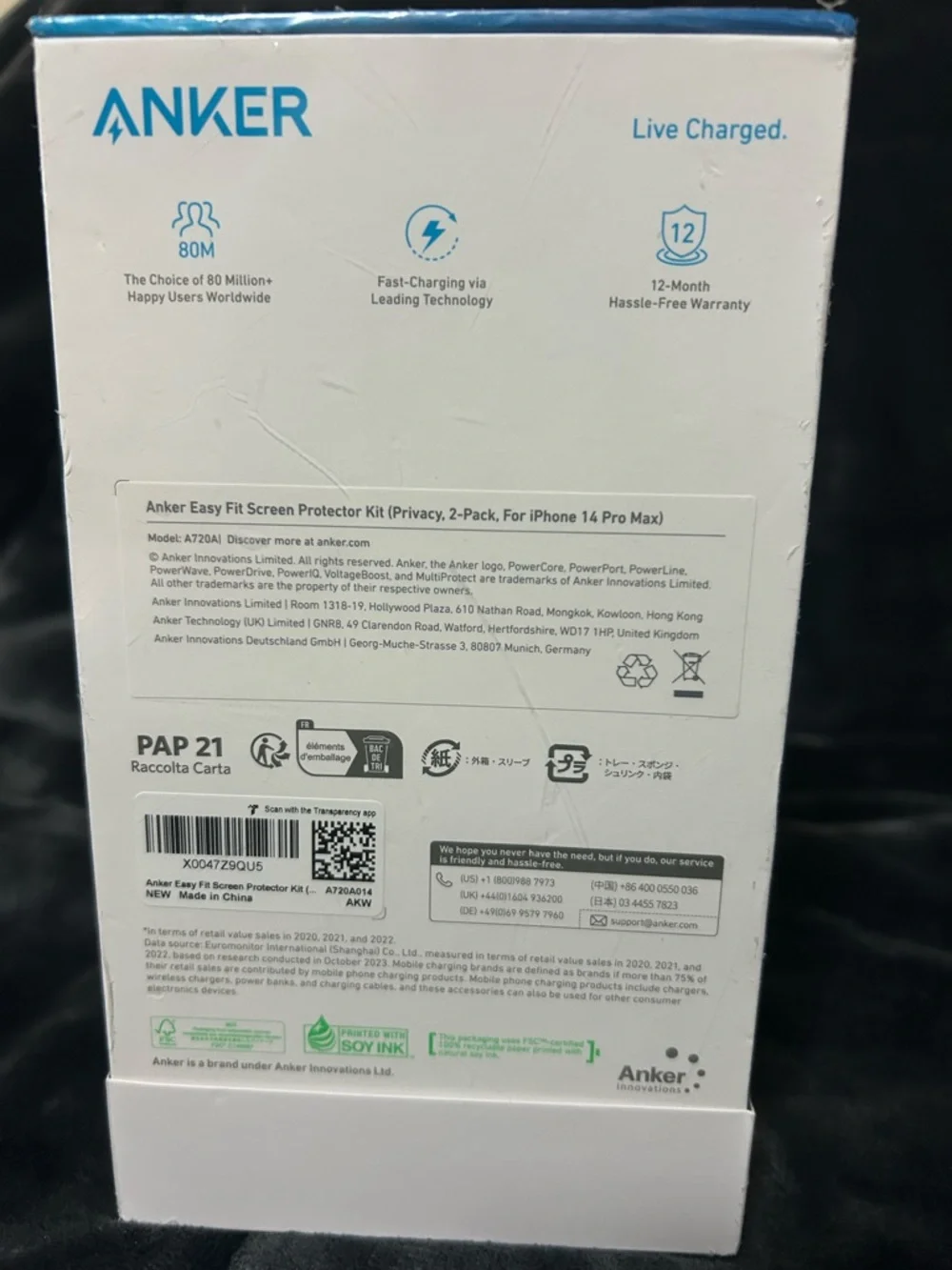 Anker Screen Protector Kit Privacy Easy Fit iPhone 14 Pro Max